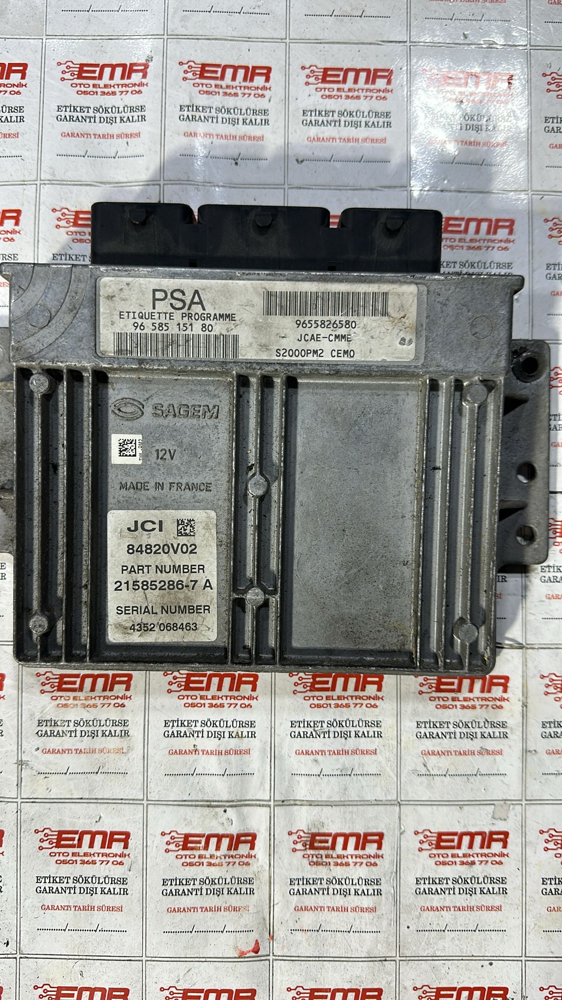 PEUGEOT 206 BENZİNLİ MOTOR BEYNİ S2000